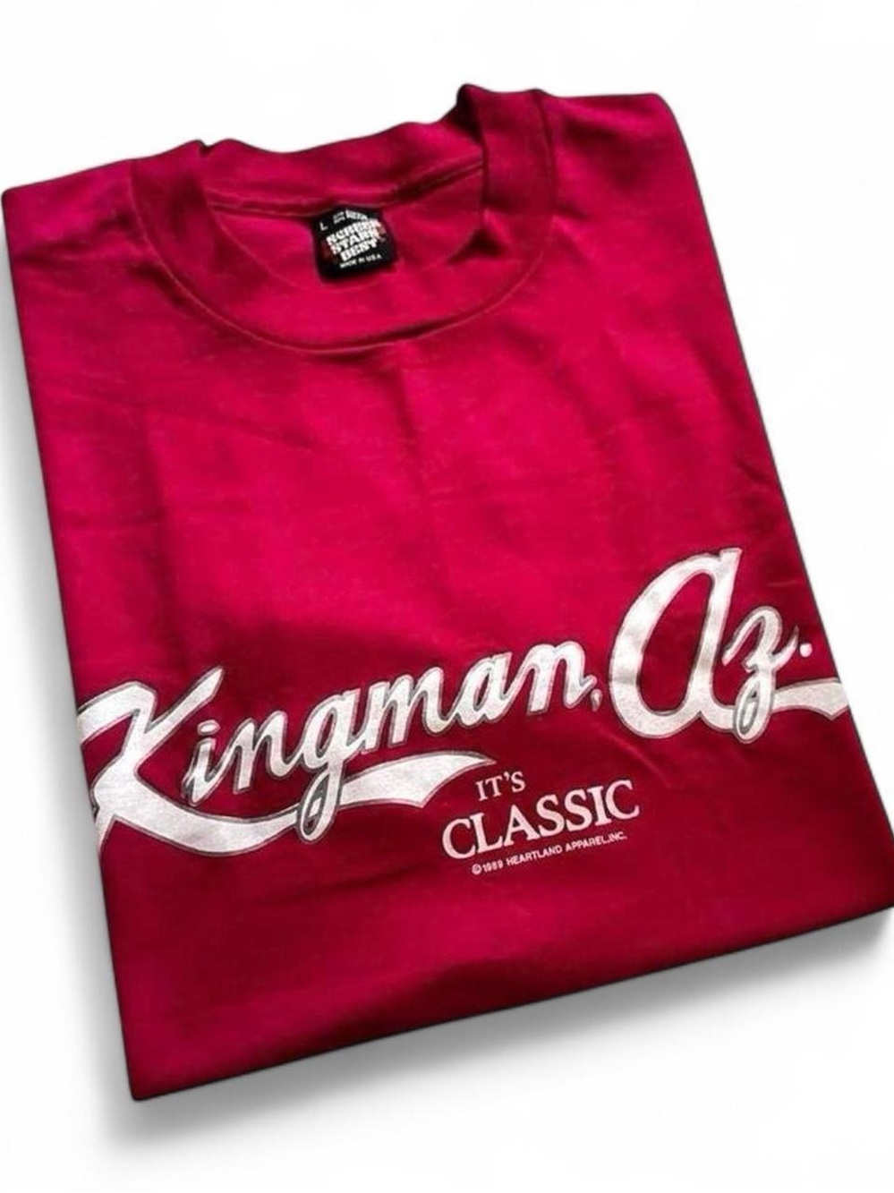 Vintage 1980s Kingman Arizona Men's Classic Red Tee L
